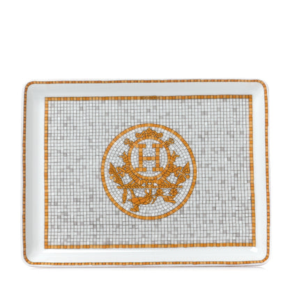 Hermes Porcelain Mosaique au 24 Gold Sushi Plate 1 of 4