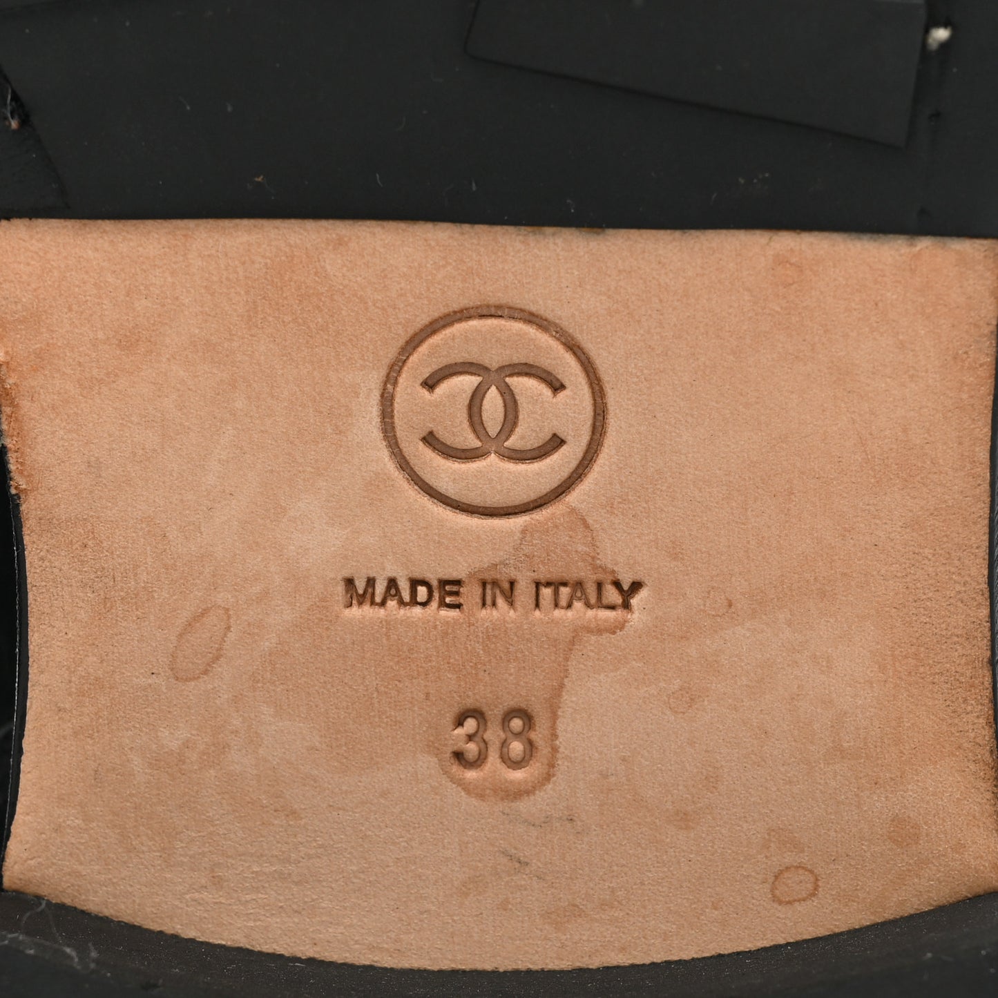 Calfskin Quilted Lace Up Combat Boots 38 Black