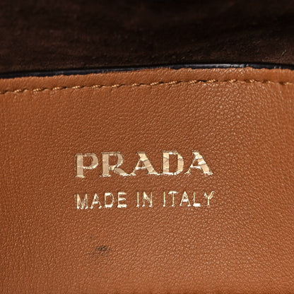 Prada Scamosciato Suede Medium Double Bag Tote Mogano 5 of 8