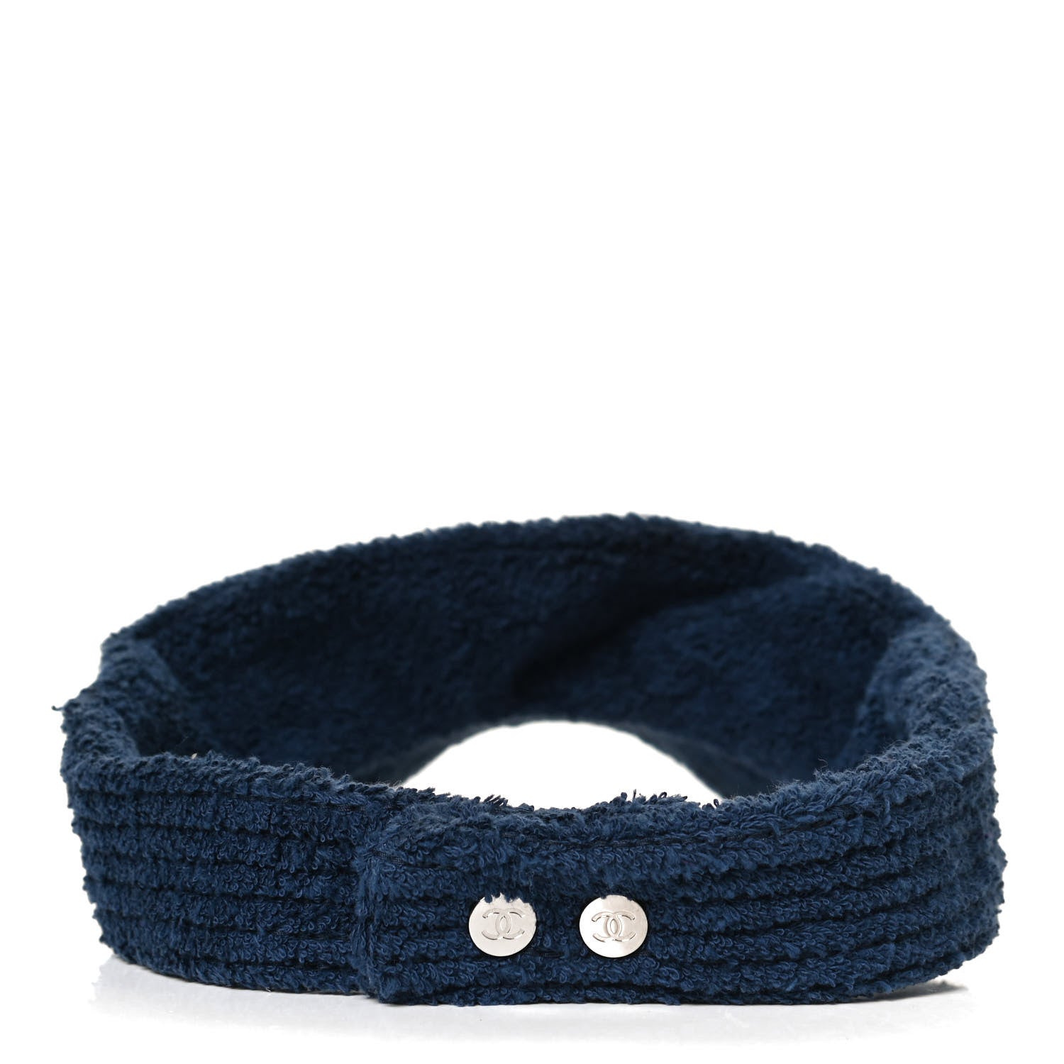 Chanel Cotton Terrycloth CC Visor Blue 5 of 7