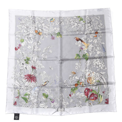 Gucci Silk Twill Wondergardenia Square Scarf Zinc Beige 1 of 4