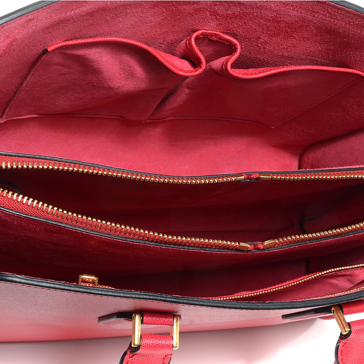 Saffiano Heroine Open Tote Red