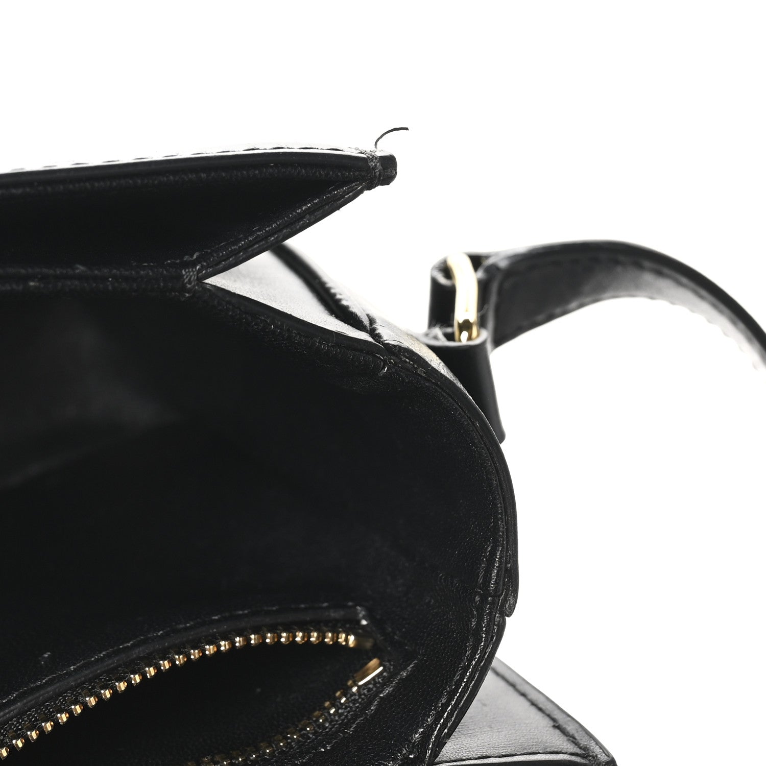 Celine Shiny Calfskin Teen Triomphe Black 10 of 10