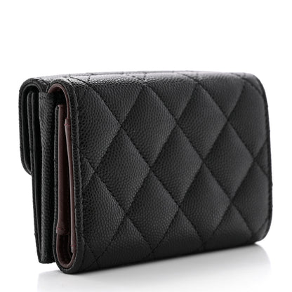 Chanel Caviar Quilted Double Flap Wallet Black 3 of 12