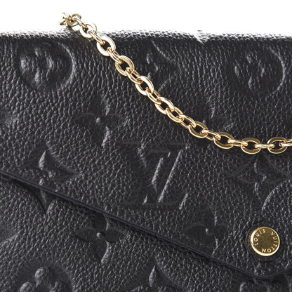 Louis Vuitton Empreinte Pochette Felicie Chain Wallet Black 10 of 11