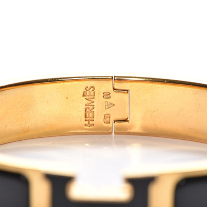 Hermes Enamel Narrow Clic Clac H Bracelet PM Black 4 of 5