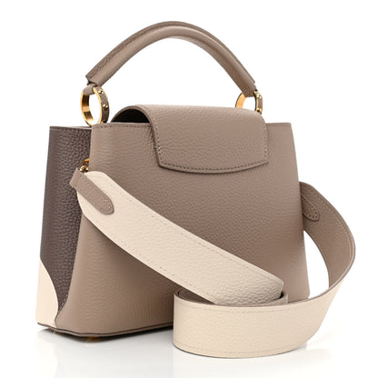 Louis Vuitton Taurillon Monogram Flower Capucines BB Galet Creme 2 of 7