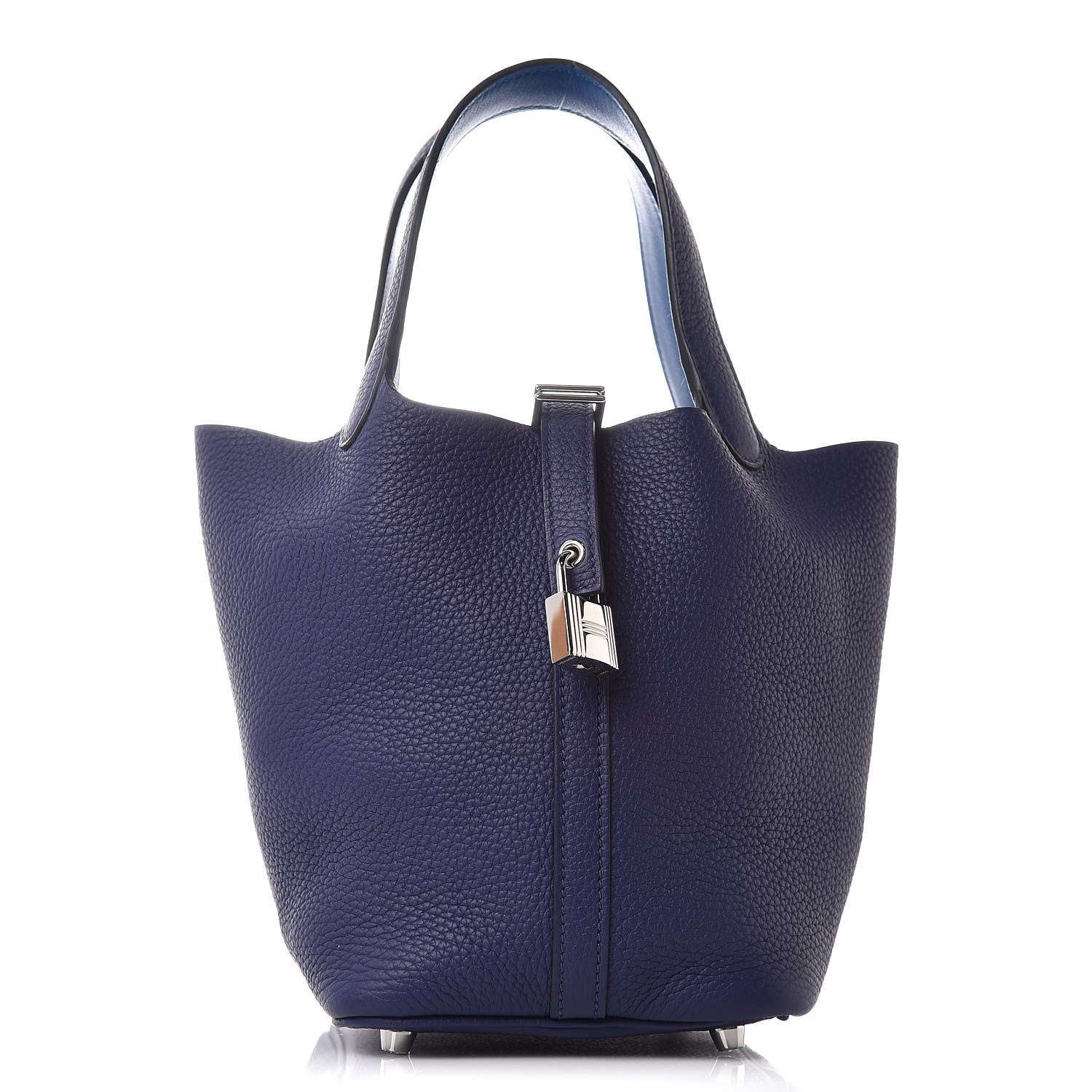 Hermes Taurillon Clemence Picotin Lock 18 PM Bleu Enrce Bleu Zellige 1 of 8