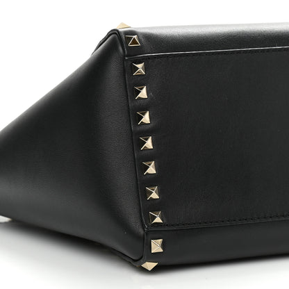 Valentino Garavani Vitello Small Rockstud Double Handle Tote Black 8 of 14