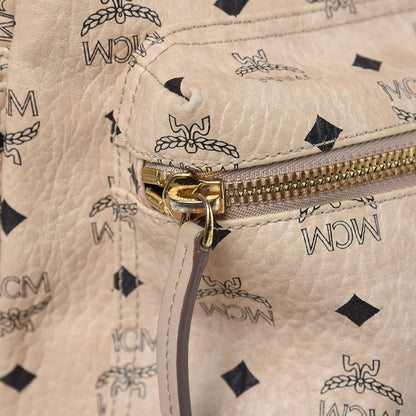 MCM Visetos Medium Side Studs Stark Backpack Beige 13 of 18
