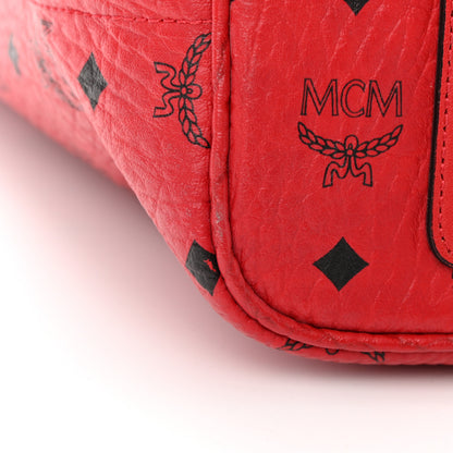 MCM Visetos Medium Anya Shopper Tote Ruby Red 16 of 26