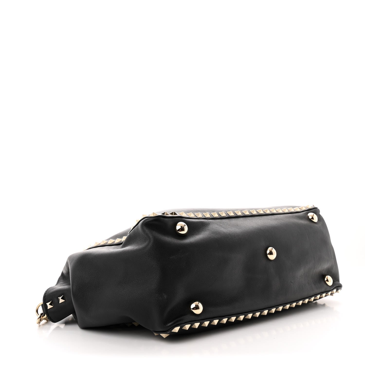 Valentino Garavani Vitello Medium Rockstud Tote Black 4 of 10