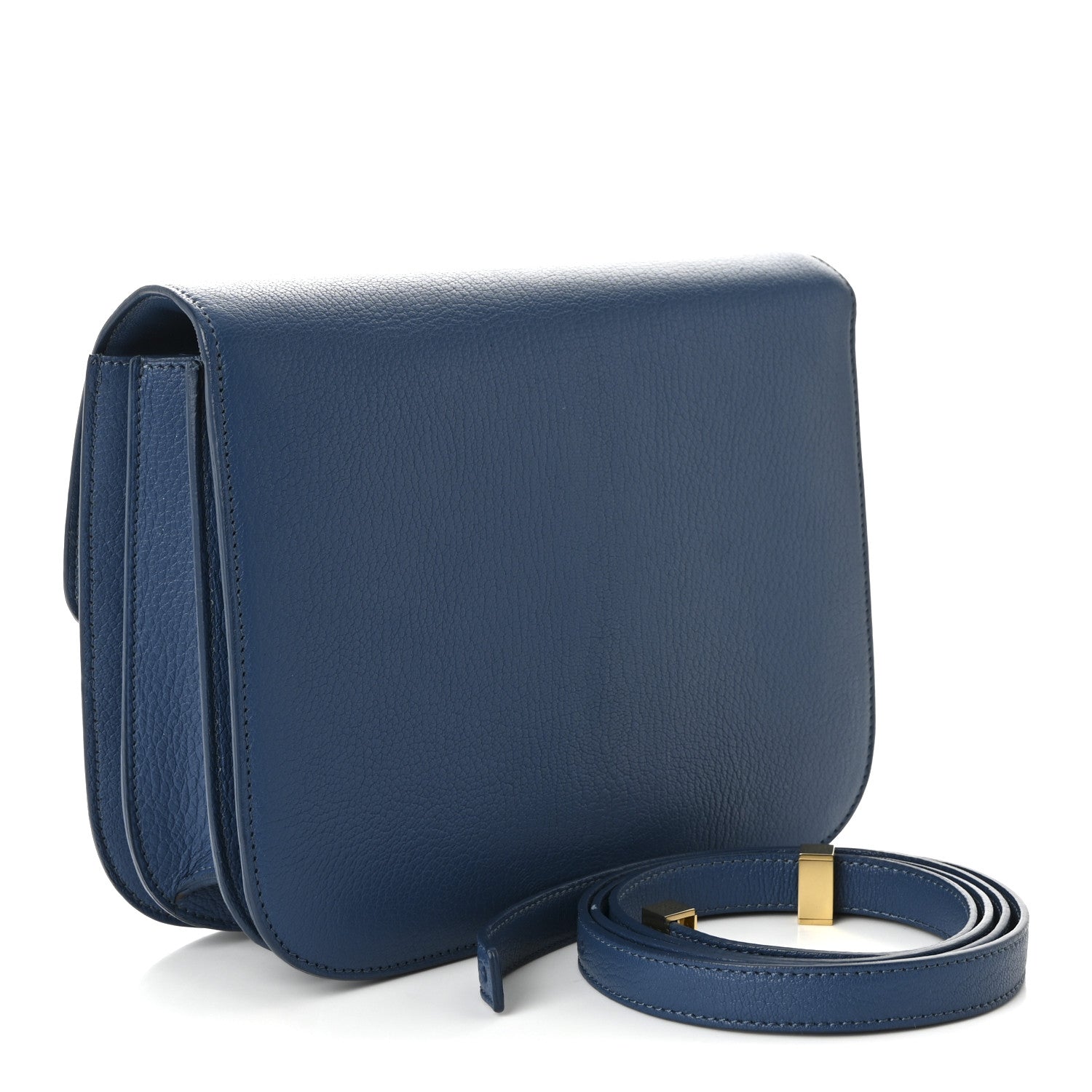 Celine Goatskin Medium Classic Box Flap Bag Deepsea 3 of 11