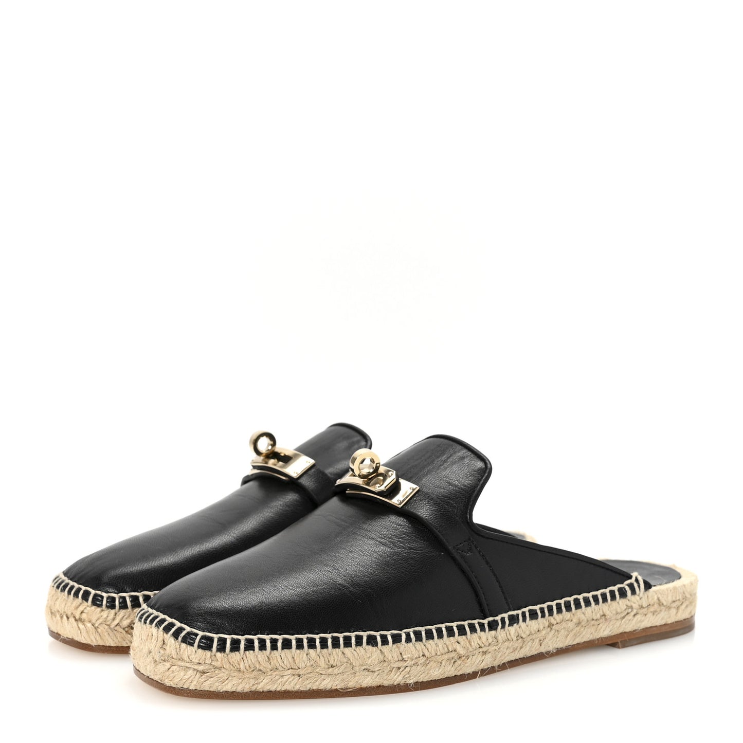 Goatskin Feria Espadrille 38 Black