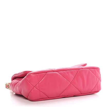 Chanel Goatskin Quilted Medium Chanel 19 Flap Pink 4 of 9
