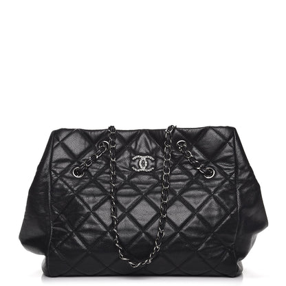 Chanel Soft Caviar Quilted Large Cells Tote Black 1 of 7