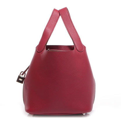 Hermes Togo Picotin Lock PM Rubis 1 of 9