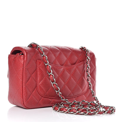 Chanel Caviar Quilted Mini Rectangular Flap Red 3 of 10