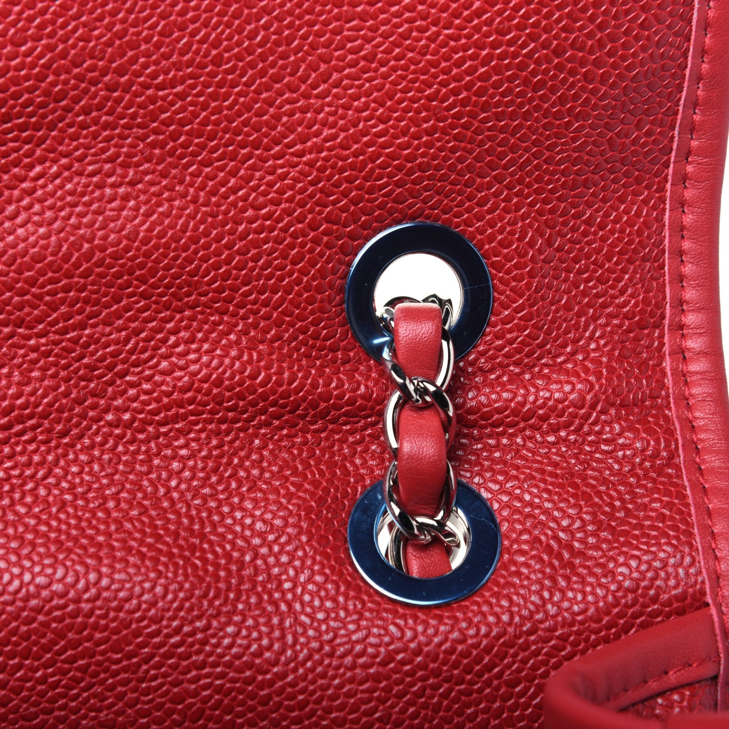 Chanel Caviar Quilted Large French Riviera Flap Red 10 of 16
