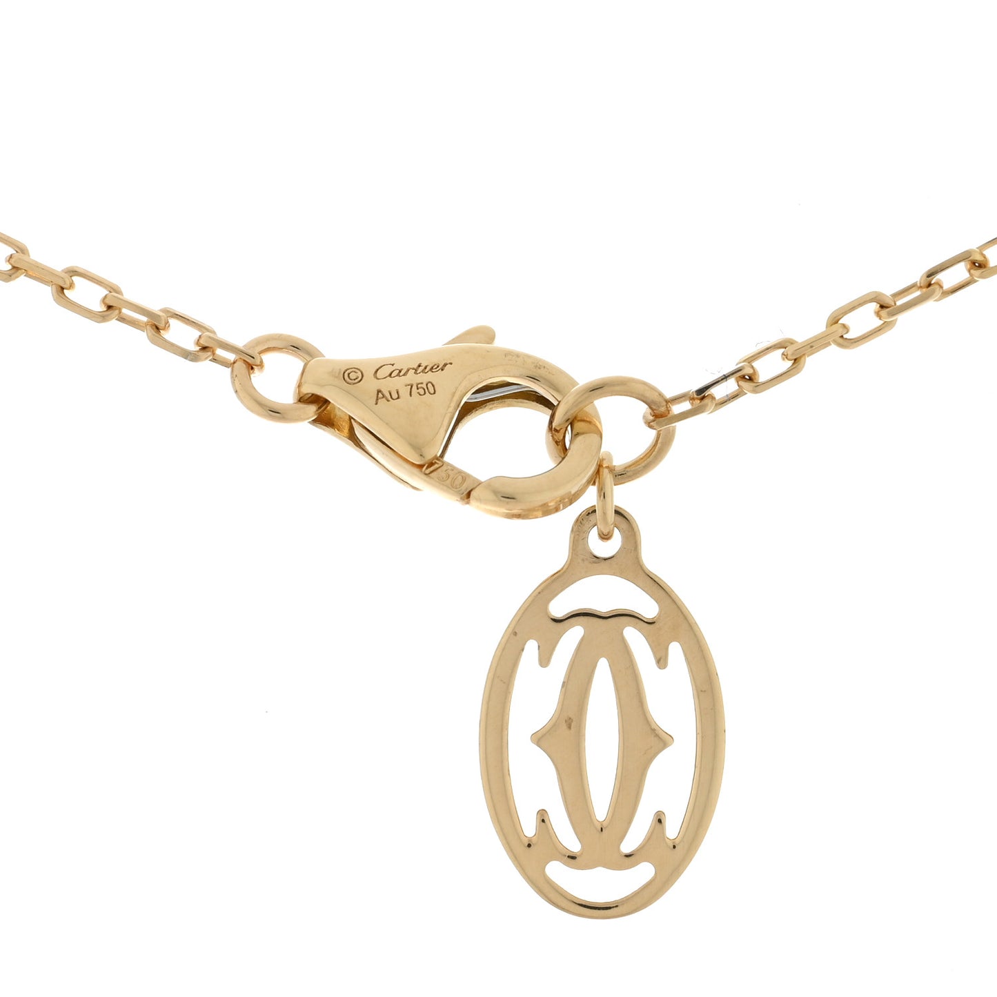 18K Yellow Gold Diamond LM D'Amour Pendant Necklace