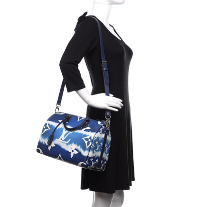 Louis Vuitton Monogram Escale Speedy Bandouliere 30 Blue 2 of 11