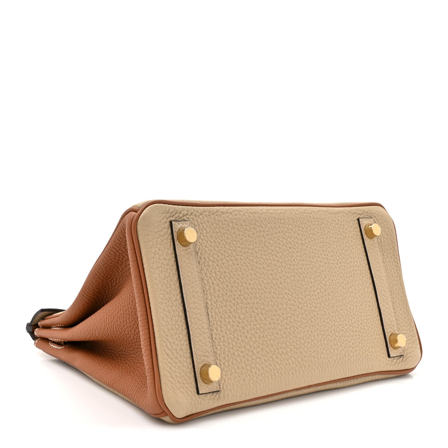 Hermes Togo Horseshoe Birkin 25 Trench Gold 4 of 12