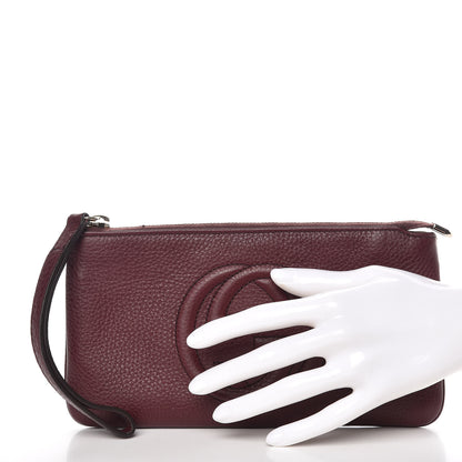Gucci Pebbled Calfskin Soho Wristlet Scarlatto 2 of 9