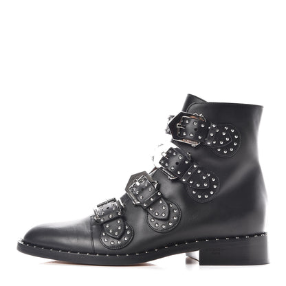 Givenchy Calfskin Studded Prue Buckle Bootie 36.5 Black 1 of 8