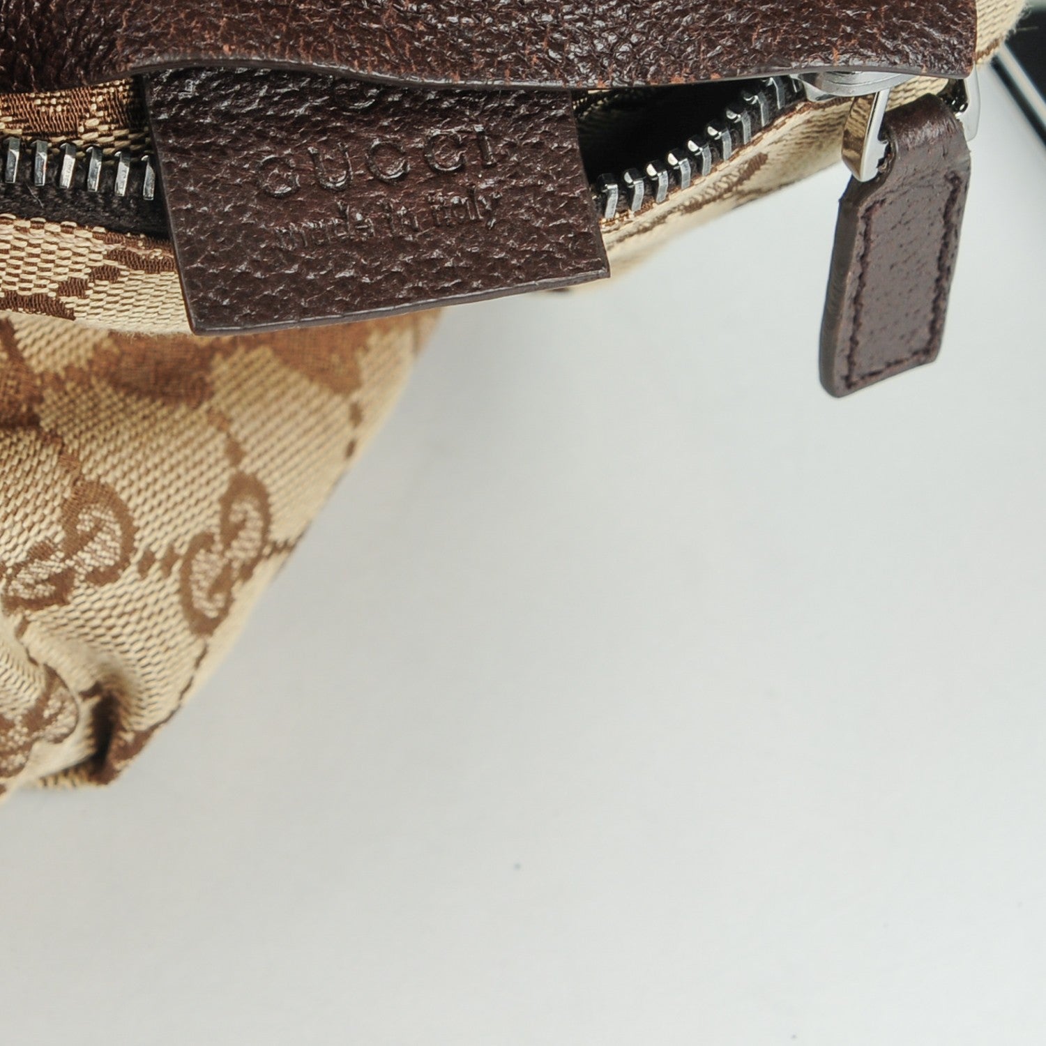 Gucci GG Monogram Double Pocket Belt Bag Dark Brown 6 of 7