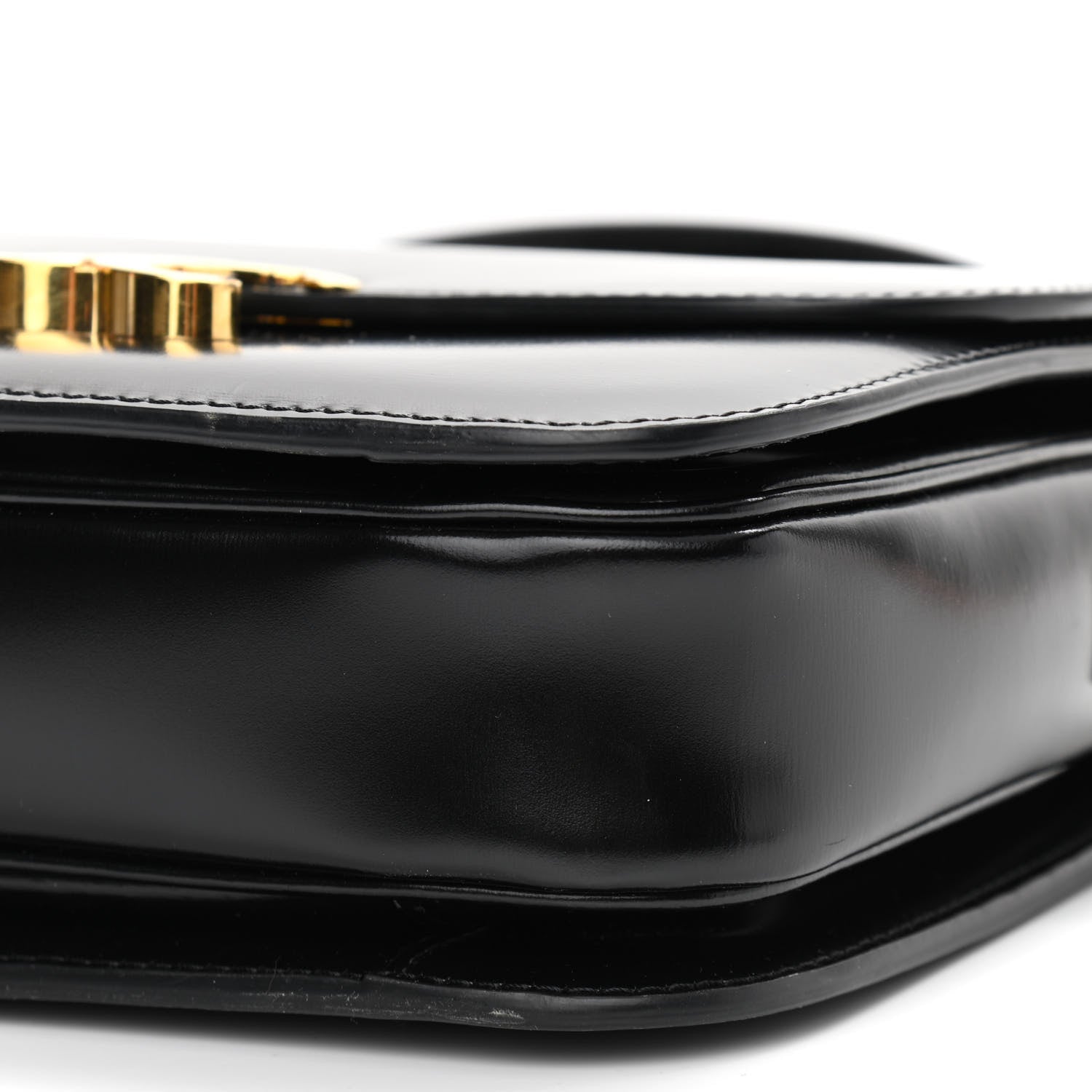 Celine Shiny Calfskin Medium Triomphe Black 11 of 15