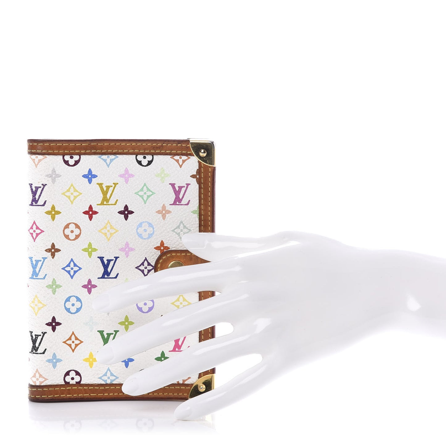 Monogram Multicolor Small Ring Agenda Cover White