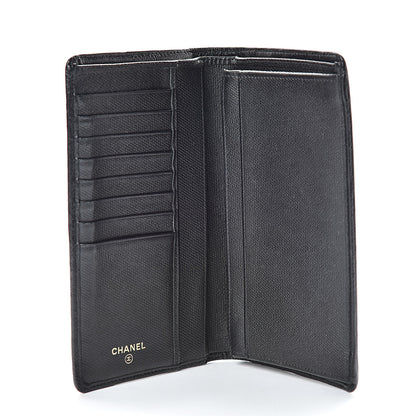 Chanel Grained Calfskin Yen Wallet Black 5 of 8