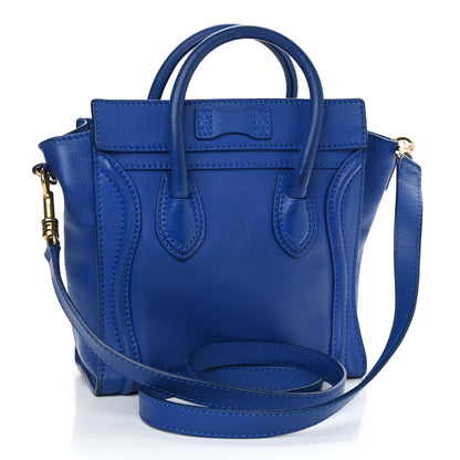 Celine Smooth Calfskin Nano Luggage Royal Blue 2 of 9