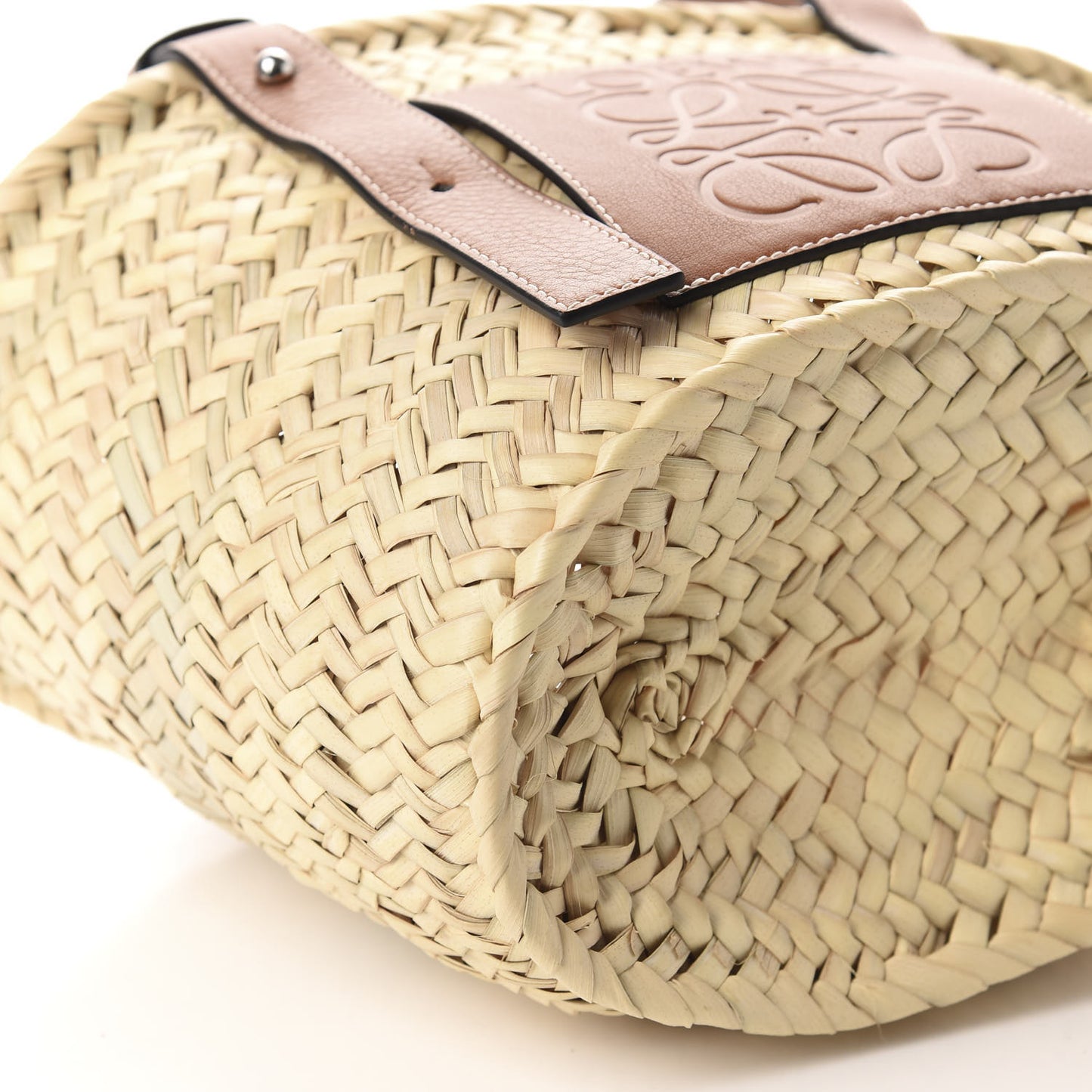 Raffia Small Basket Tote Bag Natural Tan