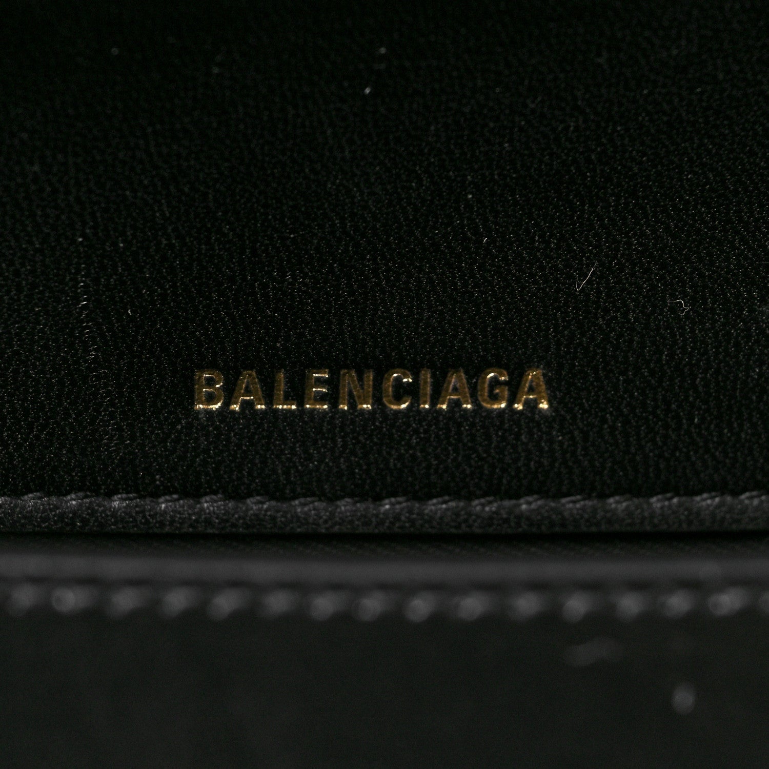 Balenciaga Shiny Box Calfskin Medium Hourglass Top Handle Bag Black 9 of 11