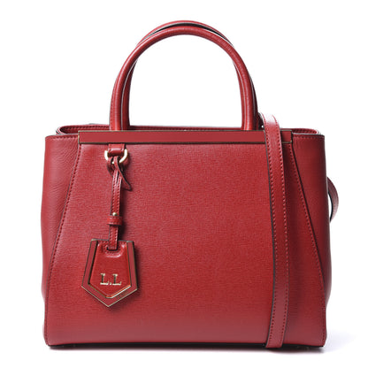 Fendi Vitello Elite Flamingo Petite 2Jours Tote Mattone 1 of 10