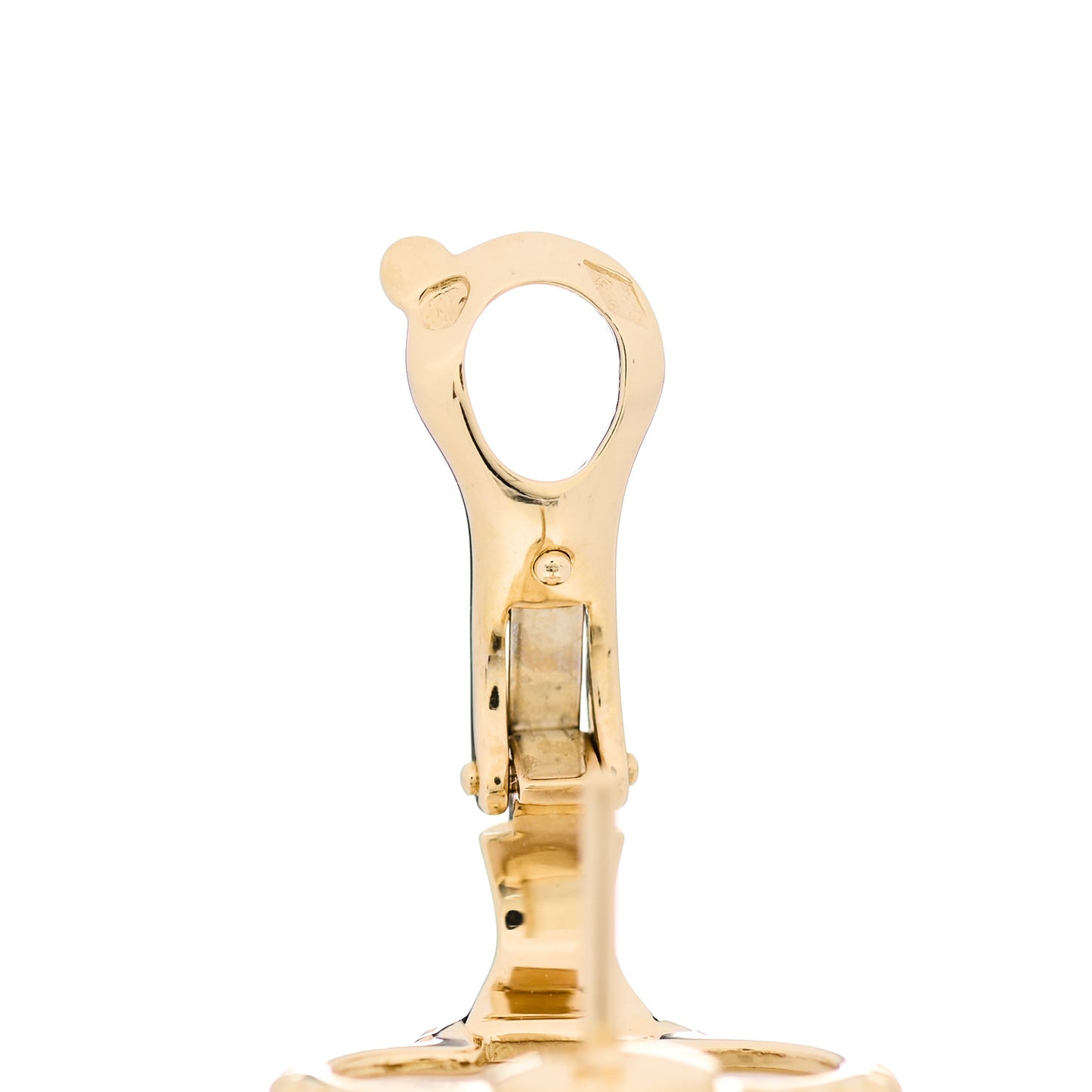 18K Yellow Gold Mother of Pearl Vintage Alhambra Earrings