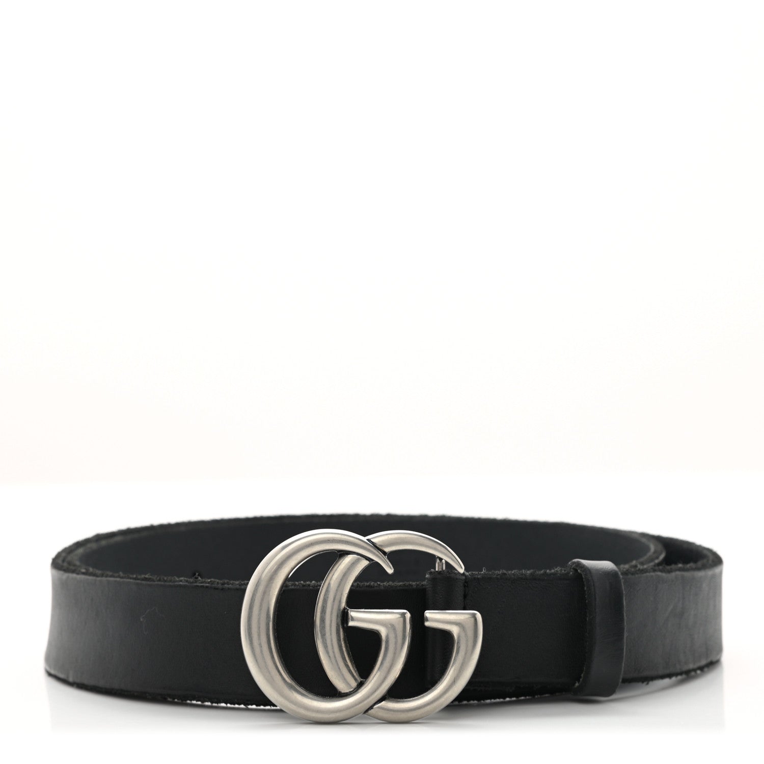 Gucci Cuoio Toscano Nickel Double G 30mm Belt 100 40 Black 1 of 5