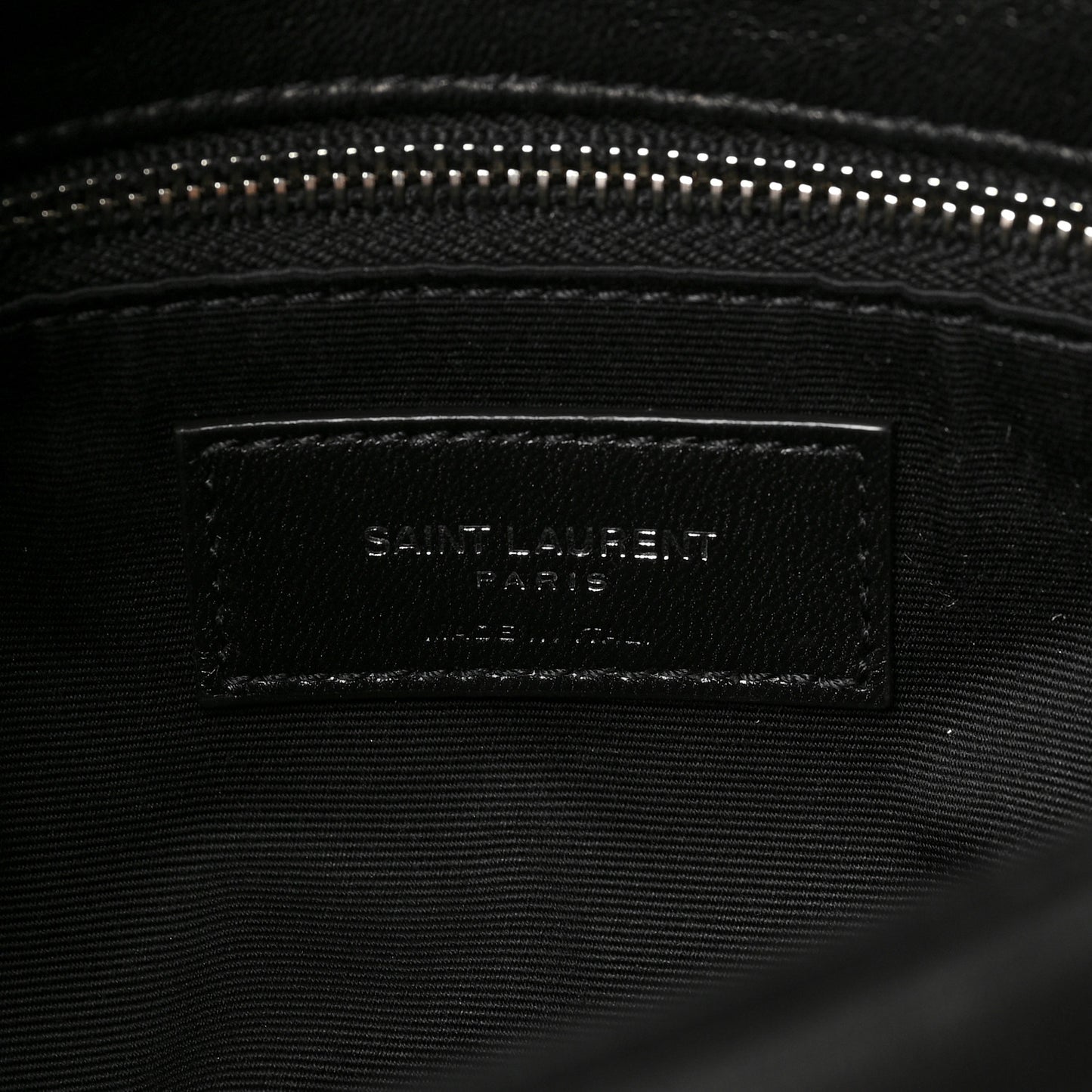 Lambskin Quilted Toy Loulou Puffer Monogram Chain Satchel Black
