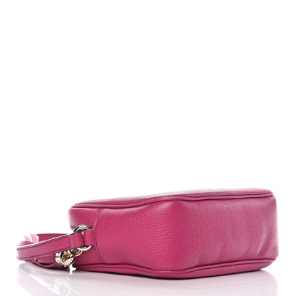 Gucci Pebbled Calfskin Small Soho Disco Bag Bright Bougainvillea 4 of 9