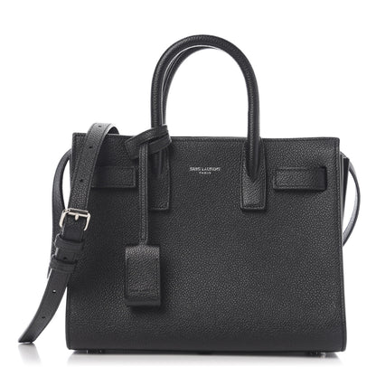 Saint Laurent Grained Calfskin Nano Sac De Jour Black 1 of 9