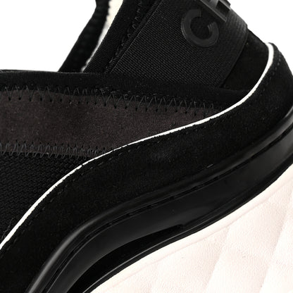 Chanel Velvet Calfskin Mixed Fibers CC Sneakers 37 Black 11 of 13