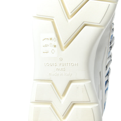 Louis Vuitton Denim Rubber Monogram Fastlane Low Sneakers 8 Marine 7 of 10