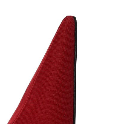 Balenciaga Jersey Crepe Extreme Pointed Toe Knife Booties 38 Rouge 8 of 9