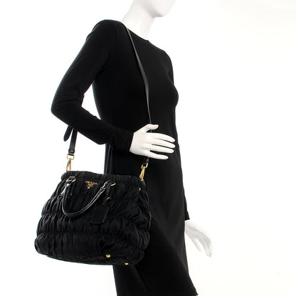 Prada Tessuto Nylon Gaufre Tote Nero Black 2 of 9