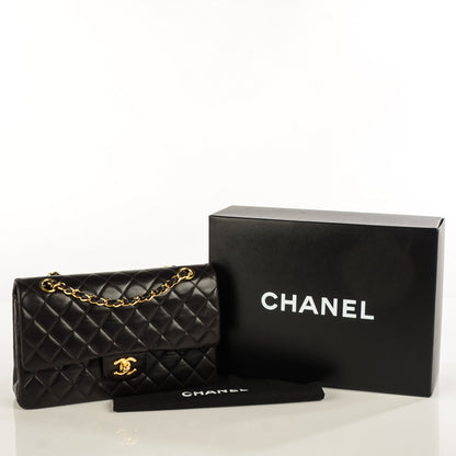 Chanel Lambskin Quilted Medium Double Flap Black 6 of 10