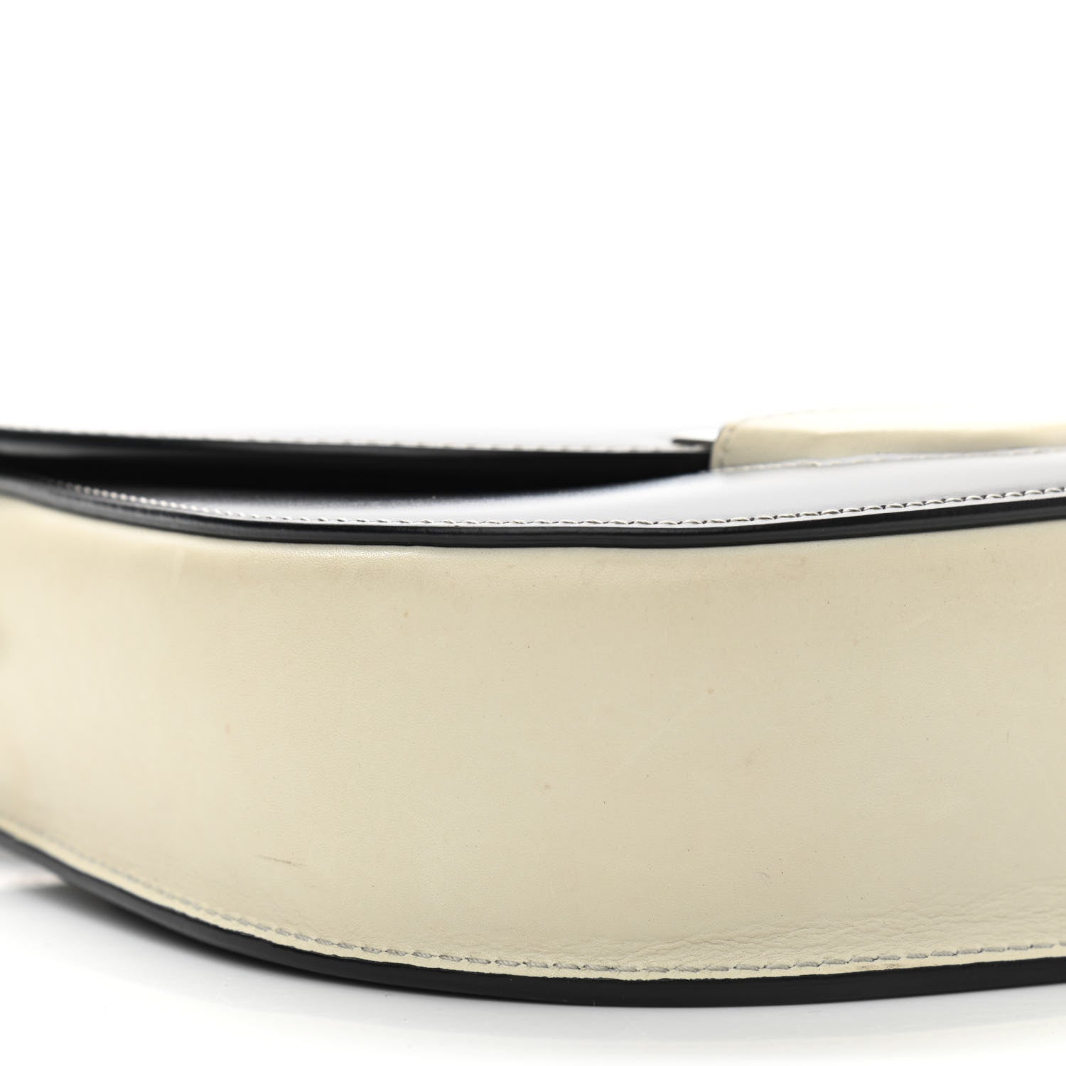 Celine Glazed Calfskin Small Bi-Color Trotteur Dark Grey 5 of 12