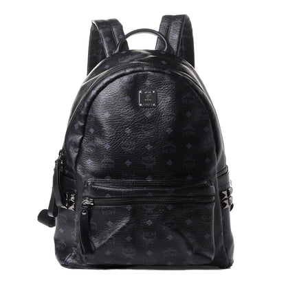 MCM Visetos Medium Side Studs Stark Backpack Black 1 of 10