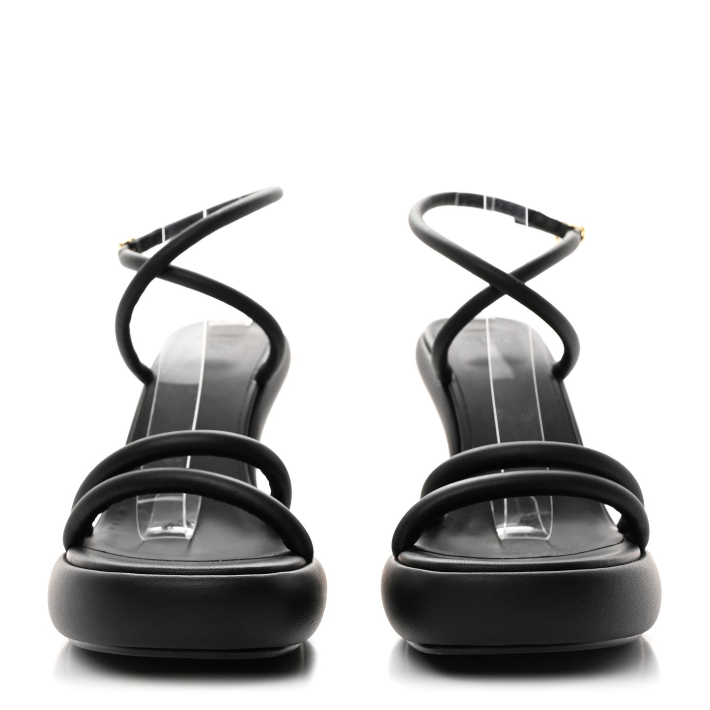 Nappa Baguette Ankle Strap 30/110mm Platform Sandals 39.5 Black