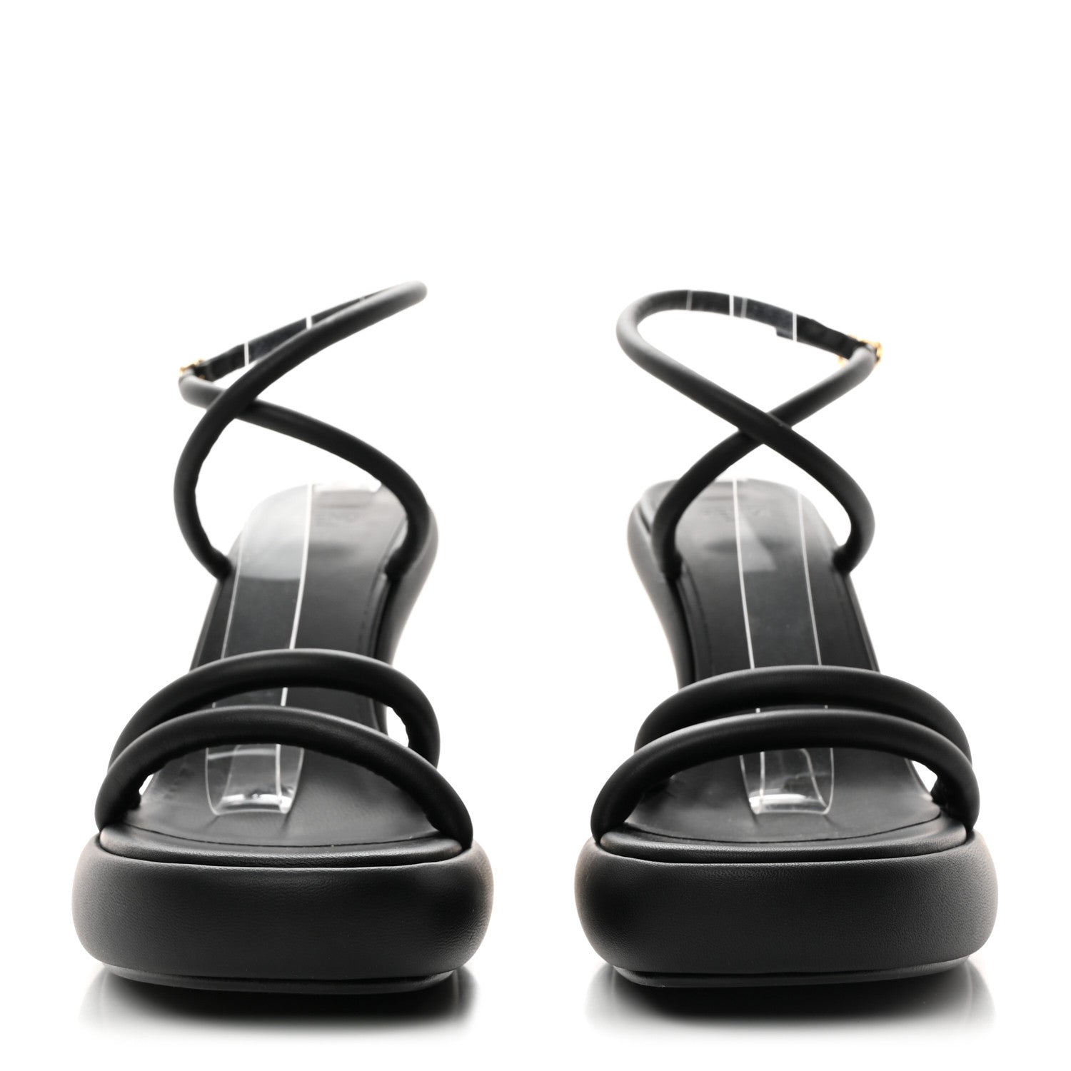 Fendi Nappa Baguette Ankle Strap 30/110mm Platform Sandals 39.5 Black 2 of 9